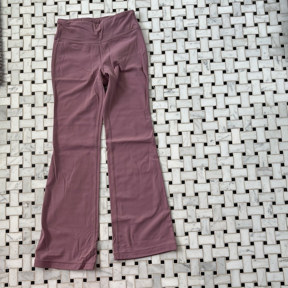 Athleta girl flare leggings- mauve pinkish purple color!